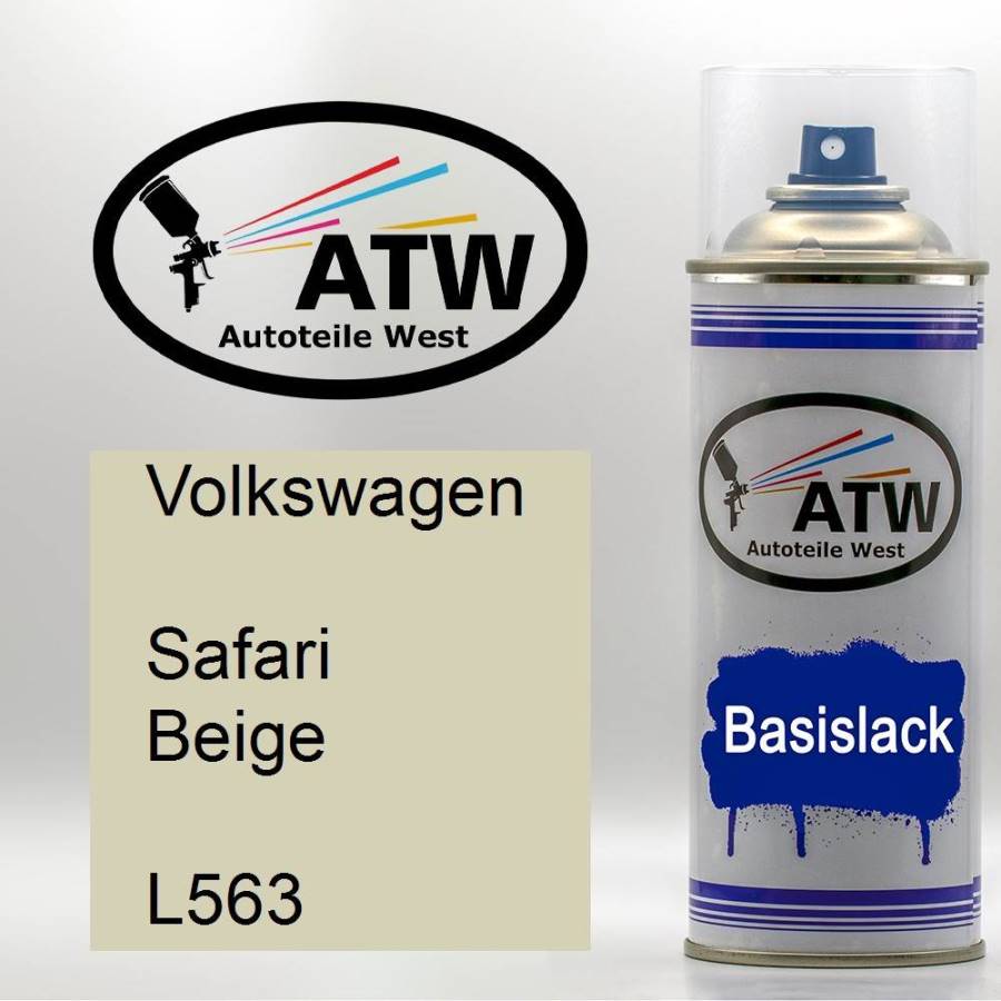 Volkswagen, Safari Beige, L563: 400ml Sprühdose, von ATW Autoteile West.